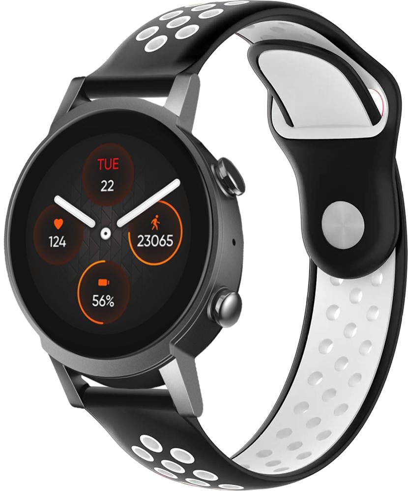 Ремешок Sport для Mobvoi TicWatch E3 Black/White (26747-1E) Ремешок Sport для Mobvoi TicWatch E3 Black/White (26747-1E)