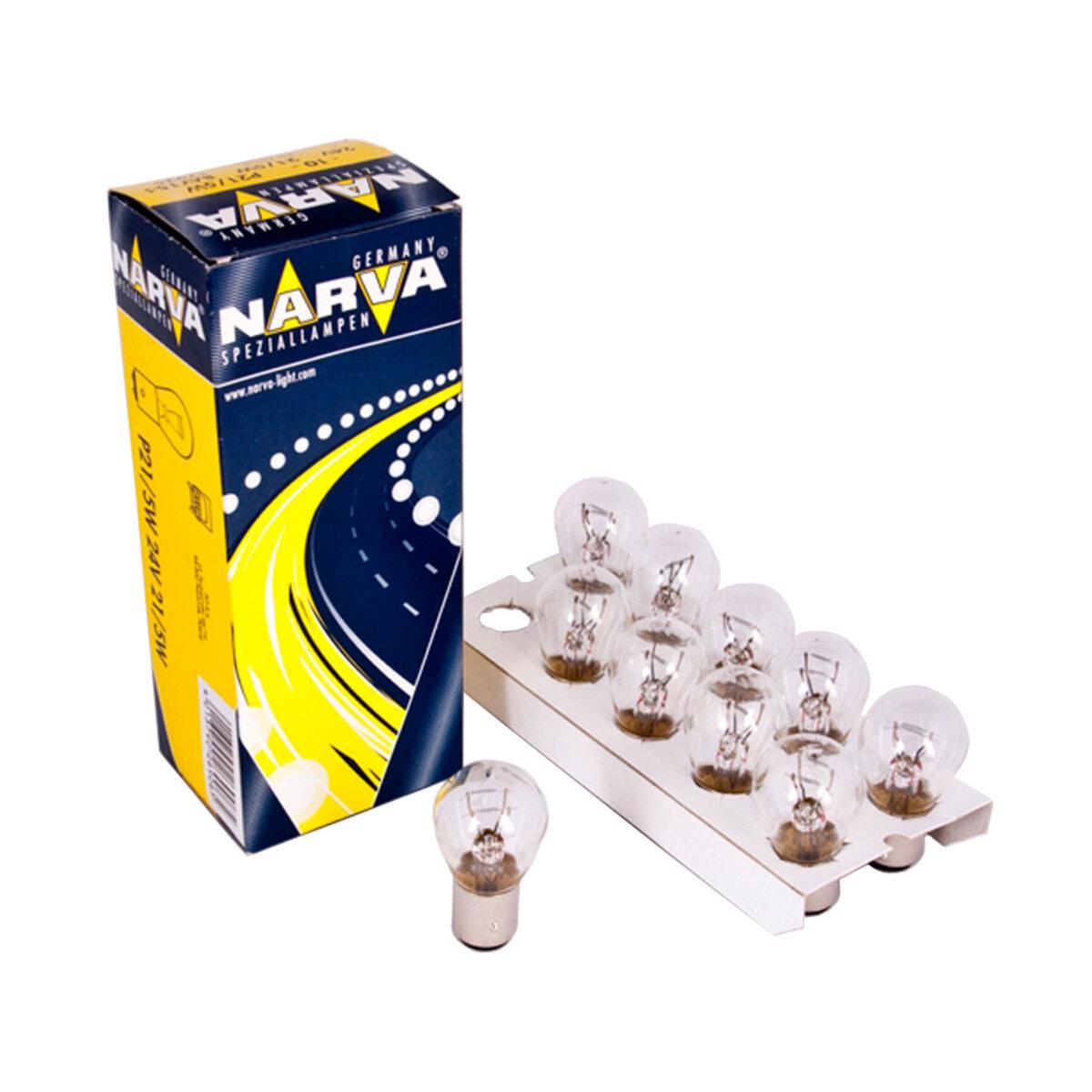 Автомобильная лампа накаливания Narva P21/5W 24V 21/5W BAY15d 10 шт. (2543)