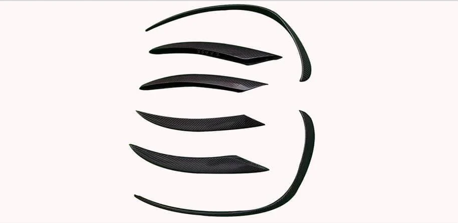 Накладки на передний бампер DDCarbon для SD AMG-Line 2015-2019/Mercedes C-сlass W205 2014-2021 гг. карбон (147745)