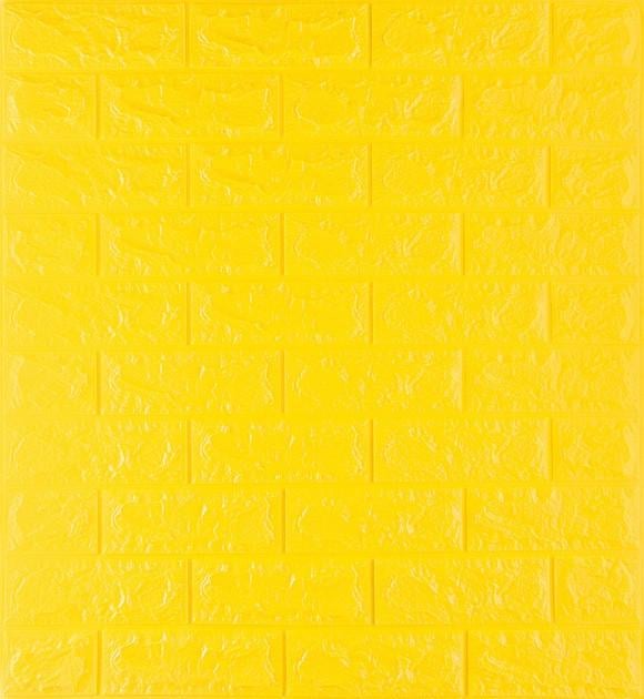 3D-панель самоклеюча декоративна під жовту лимонну цеглу 700x770x3 мм (BN3-026) - фото 2 3D-панель самоклеюча декоративна під жовту лимонну цеглу 700x770x3 мм (BN3-026) - фото 2