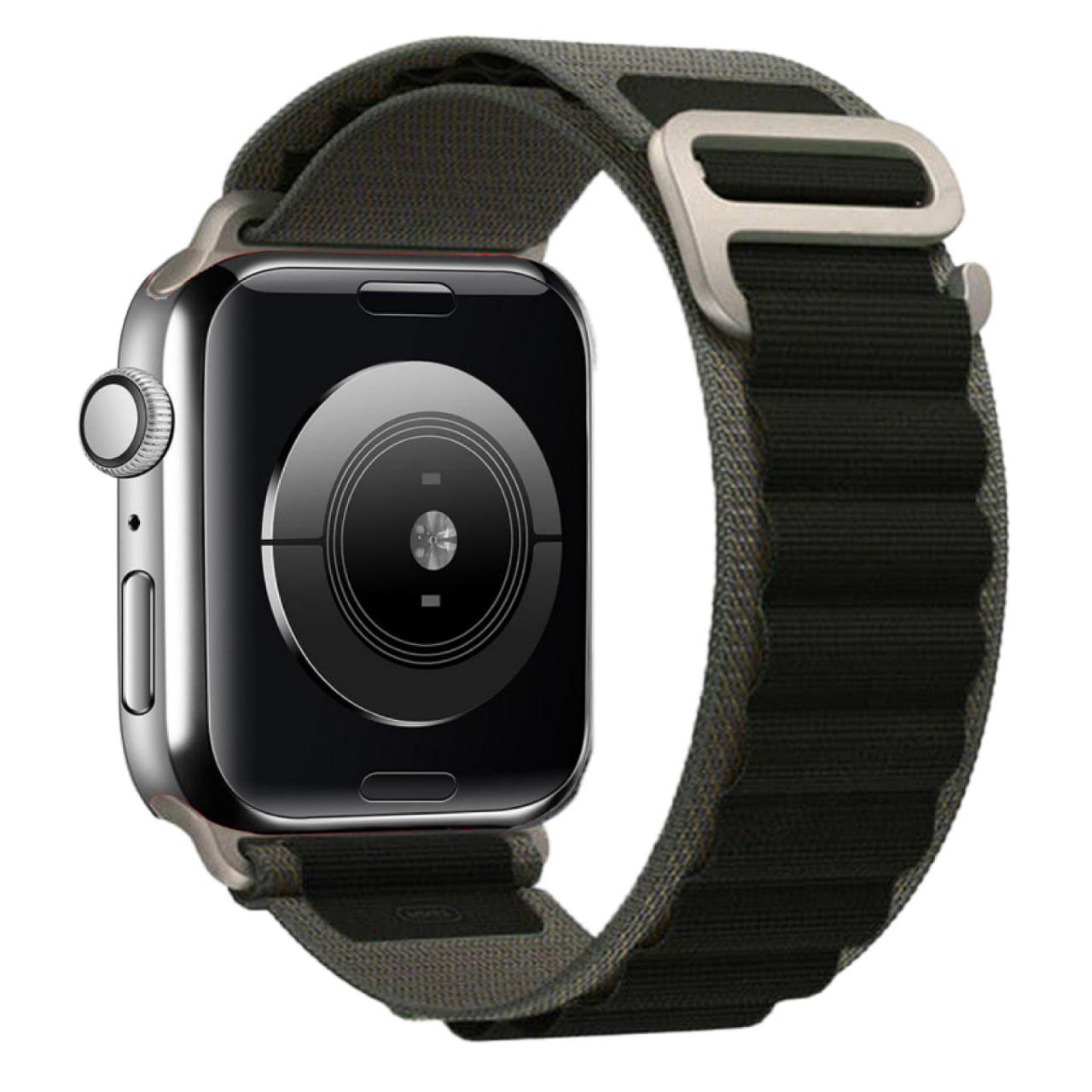 Ремінець Alpine Loop Band для Apple Watch 45 мм Forest Green/Black (13771421)