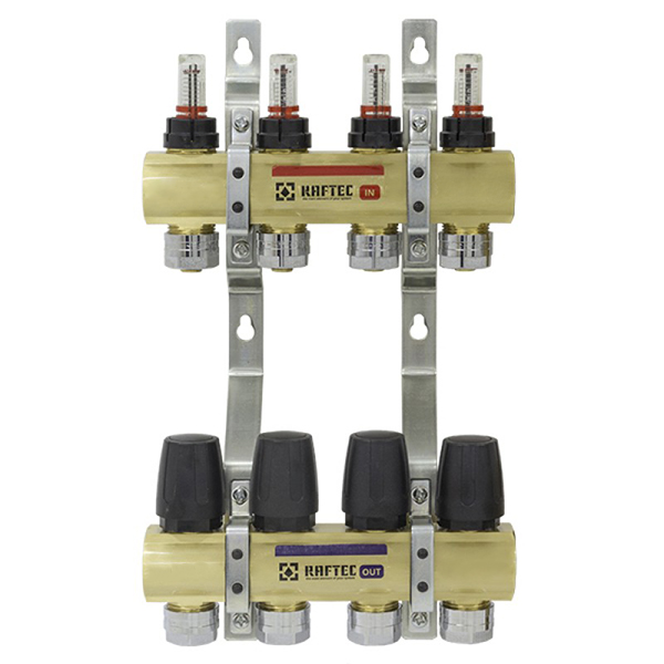 Колектор з витратомірами Raftec 1 ″x4 LCR-1.4