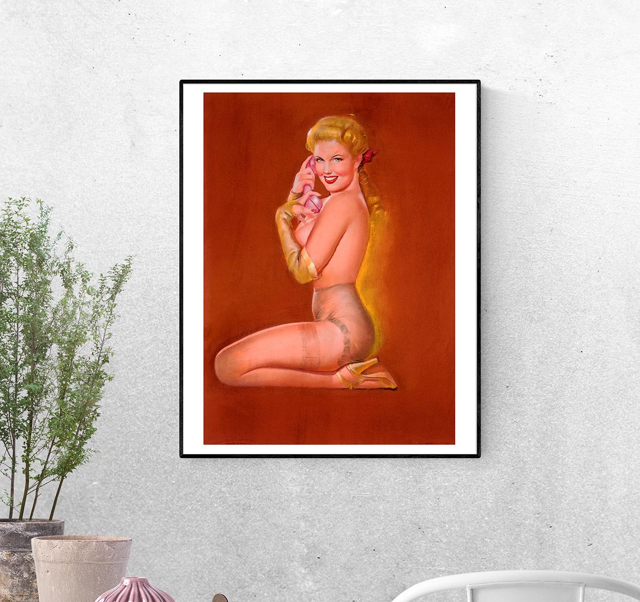 Постер Блондинка по телефону. Эрл Макферсон формат А-0 (pin_up0012011_Poster)