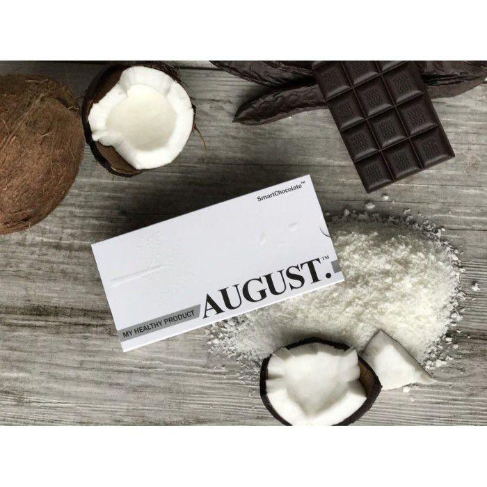 Шоколад веганский молочный My healthy product August кокос ваниль без сахара плитка 80 г (10031)