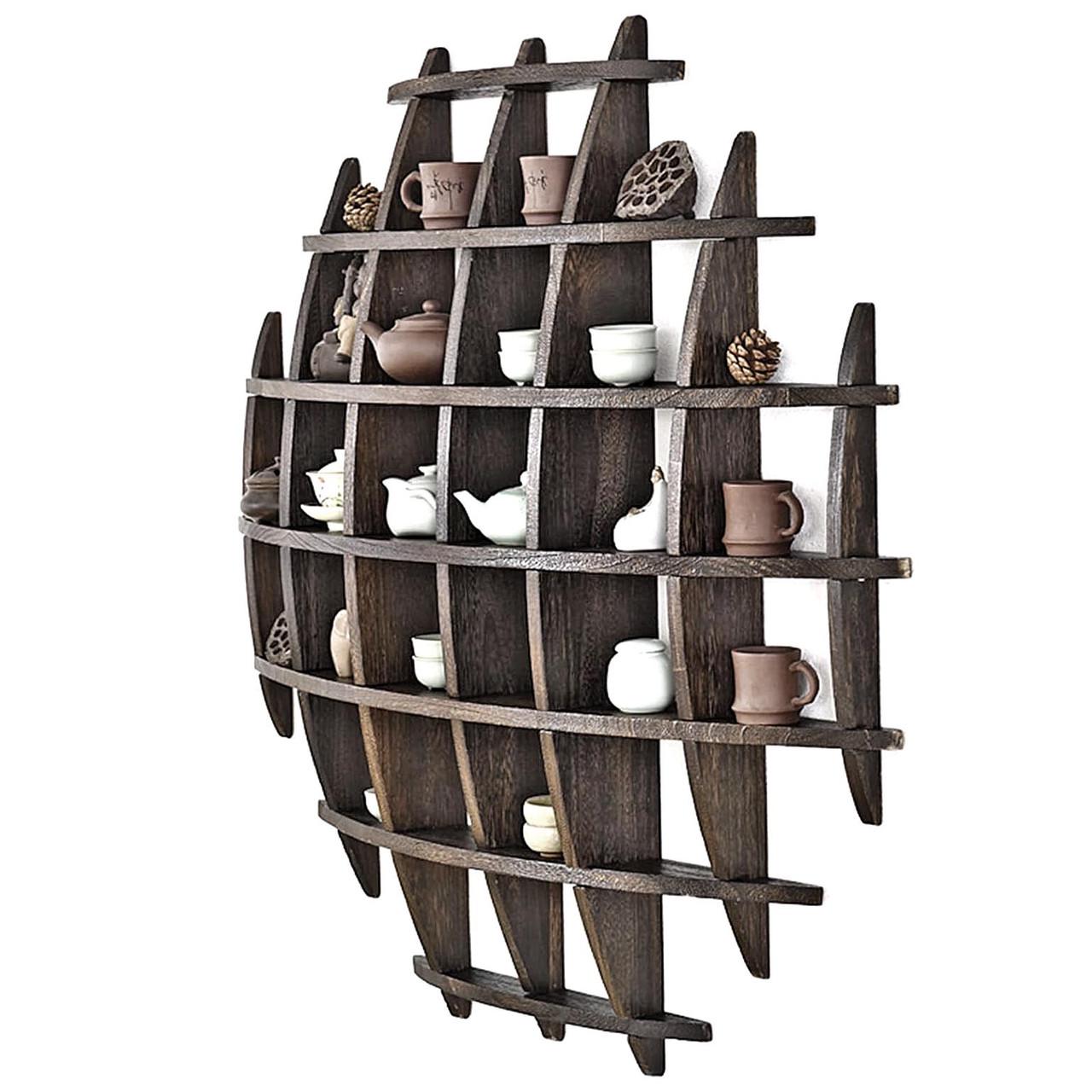 Полка для кружек из дерева Кармира Мокко (СДК-006510)