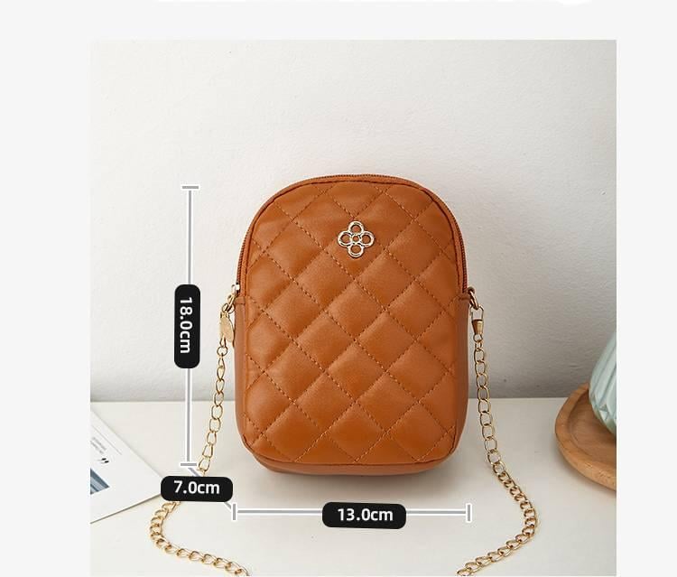 Сумка жіноча для телефону з плечовим ремінцем Коричневий - фото 6 Сумка жіноча для телефону з плечовим ремінцем Коричневий - фото 6