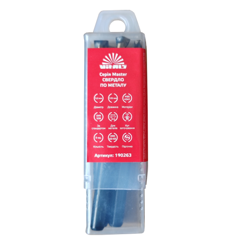 Сверло по металлу Vitals Master HSS 4341 9.5 5 шт. (26768080) Сверло по металлу Vitals Master HSS 4341 9.5 5 шт. (26768080)