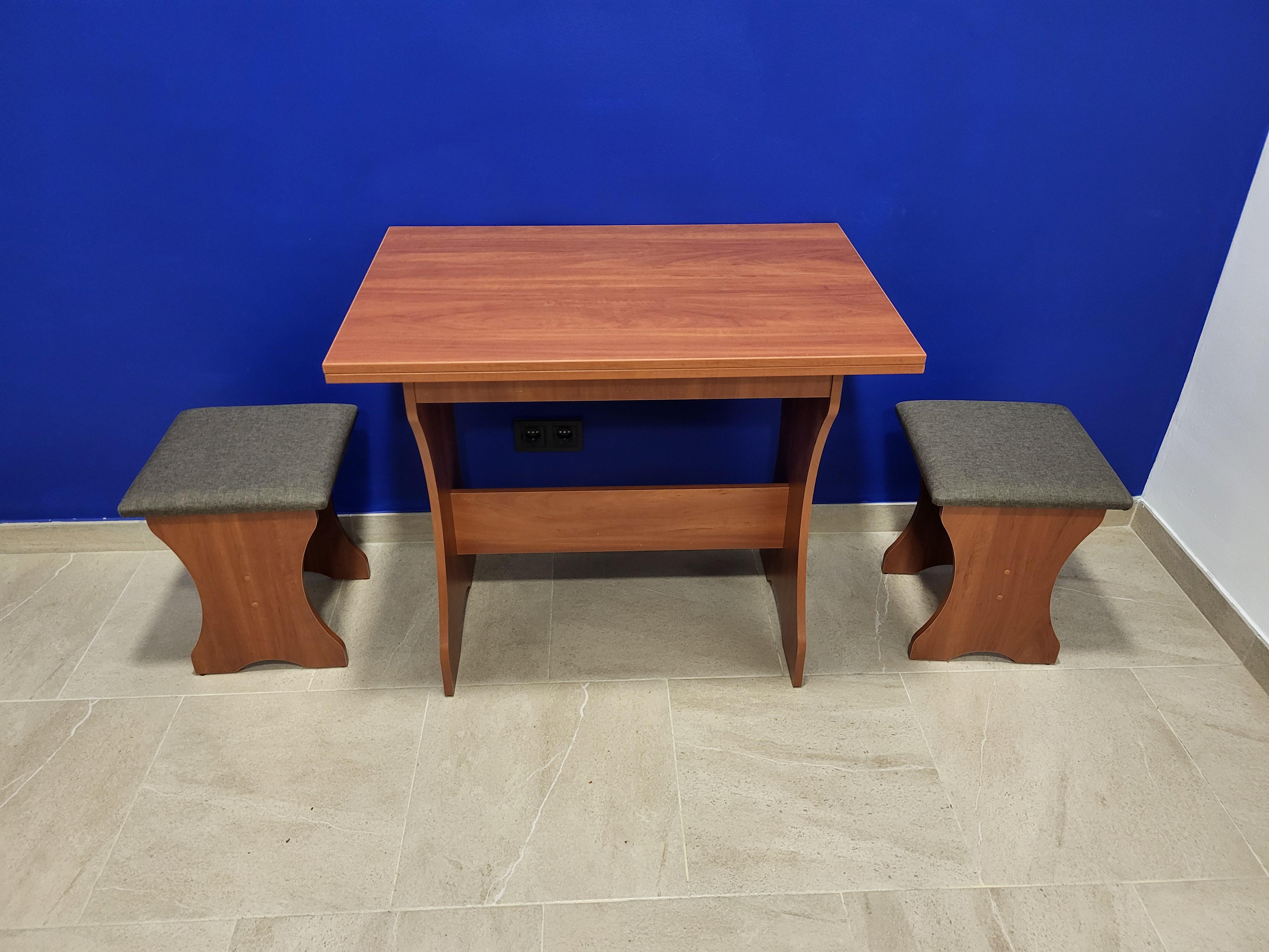 Стол раскладной и 2 табурета Семейный Яблоня/Дорандо (STT-Y-D)