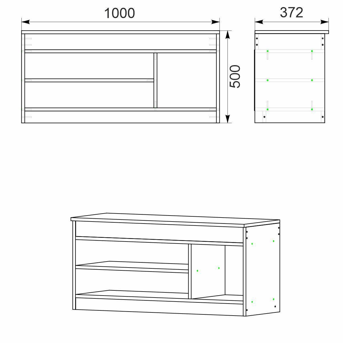 Тумба для взуття Компаніт ТО-17 Венге (11026833) - фото 2 Тумба для взуття Компаніт ТО-17 Венге (11026833) - фото 2