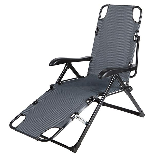 Крісло-шезлонг розкладний садовий Сірий (8011WS) - фото 3 Крісло-шезлонг розкладний садовий Сірий (8011WS) - фото 3