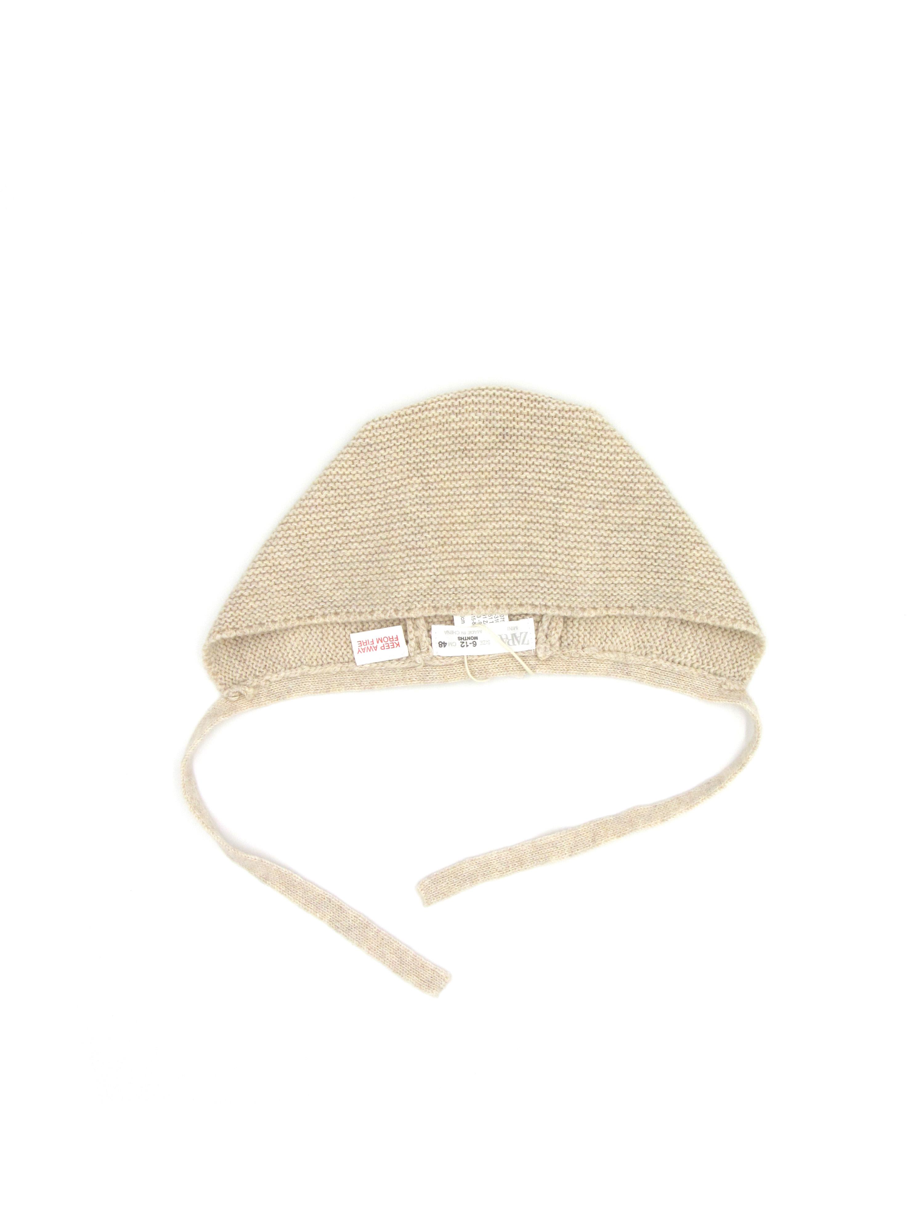 Шапка Zara 6-12 мес. р. 49 Бежевый (6458561081)