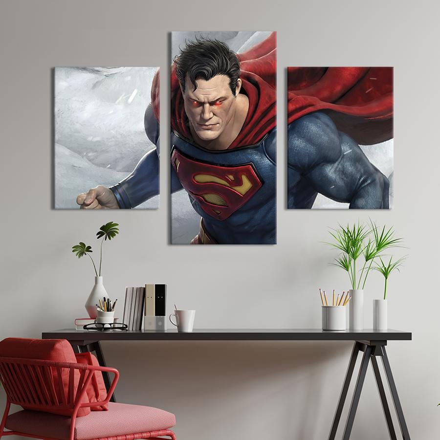 Картина для интерьера Сверхчеловек Супермен 96x60 см (751-32)
