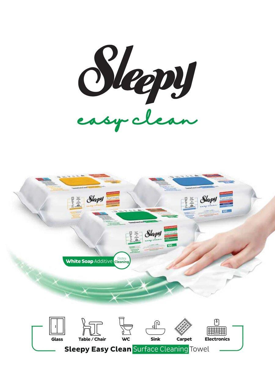 Вологі серветки-рушники для прибирання Sleepy Easy Clean Yellow 100 шт. (000006022) - фото 9 Вологі серветки-рушники для прибирання Sleepy Easy Clean Yellow 100 шт. (000006022) - фото 9