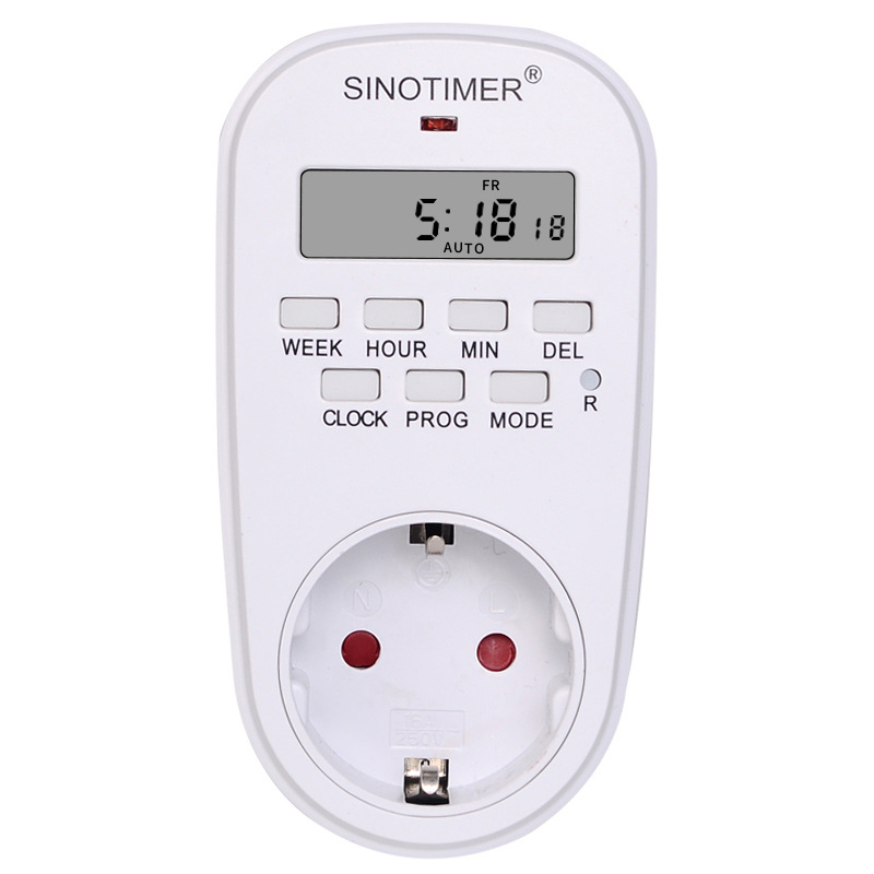 Розетка c цифровым недельным таймером Sinotimer TM518 16A 3000W 230V (YUT_V3984)
