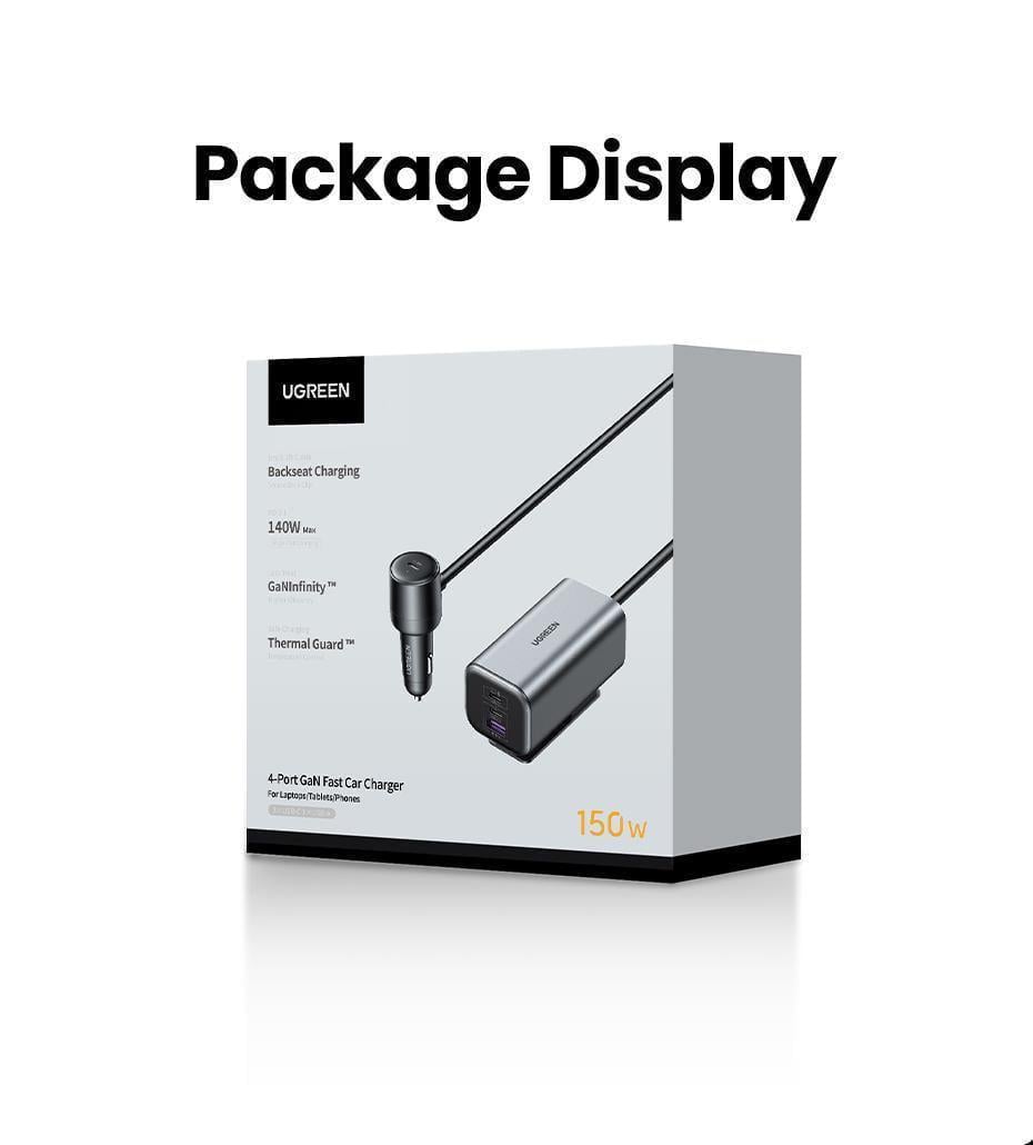 Зарядное устройство для автомобильного Ugreen 150 Вт 4 порта 1 м (35571) - фото 14 Зарядное устройство для автомобильного Ugreen 150 Вт 4 порта 1 м (35571) - фото 14