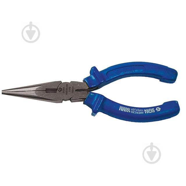 Длинногубцы прямые 200мм синие SIGMA (4357201)