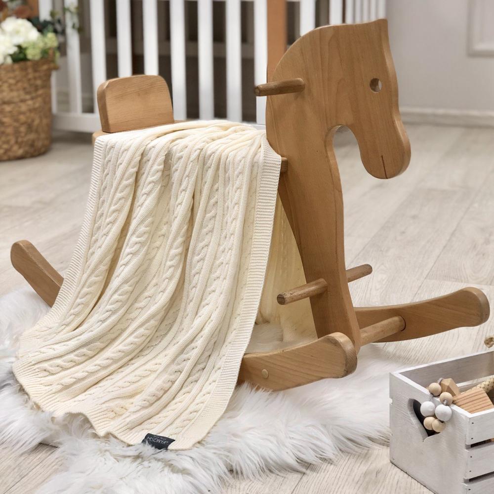 Плед-ковдра дитяча Коса 80х100 см Молочний (825735)