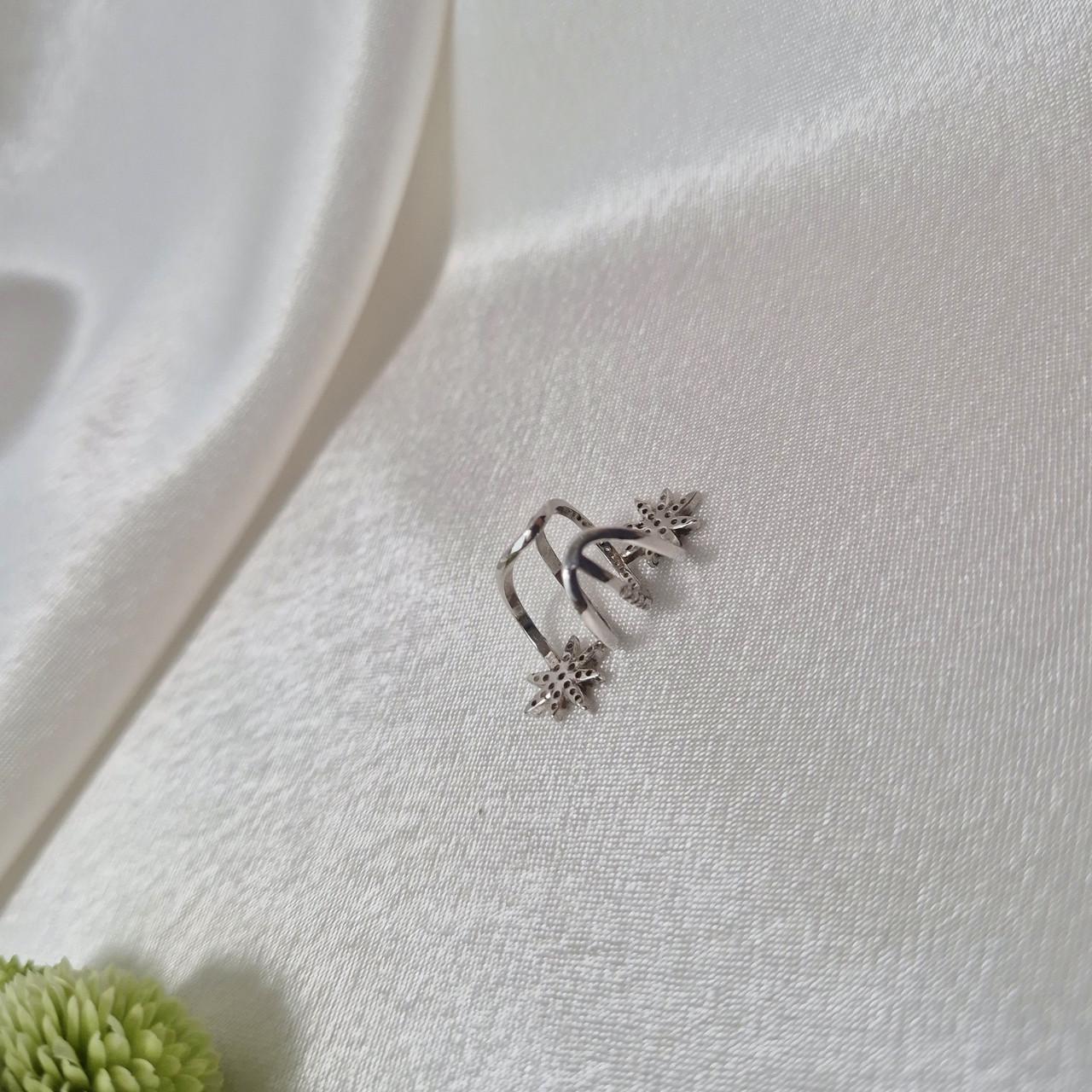 Сережка обманка на хрящик зірки в каменях срібло 925 проби родоване 1,60 г (2419r) - фото 8 Сережка обманка на хрящик зірки в каменях срібло 925 проби родоване 1,60 г (2419r) - фото 8