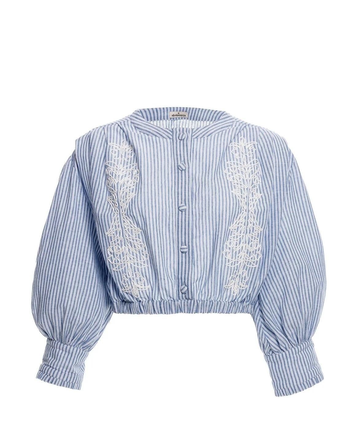 Рубашка женская летняя Agua Bendita S Голубой (20528)