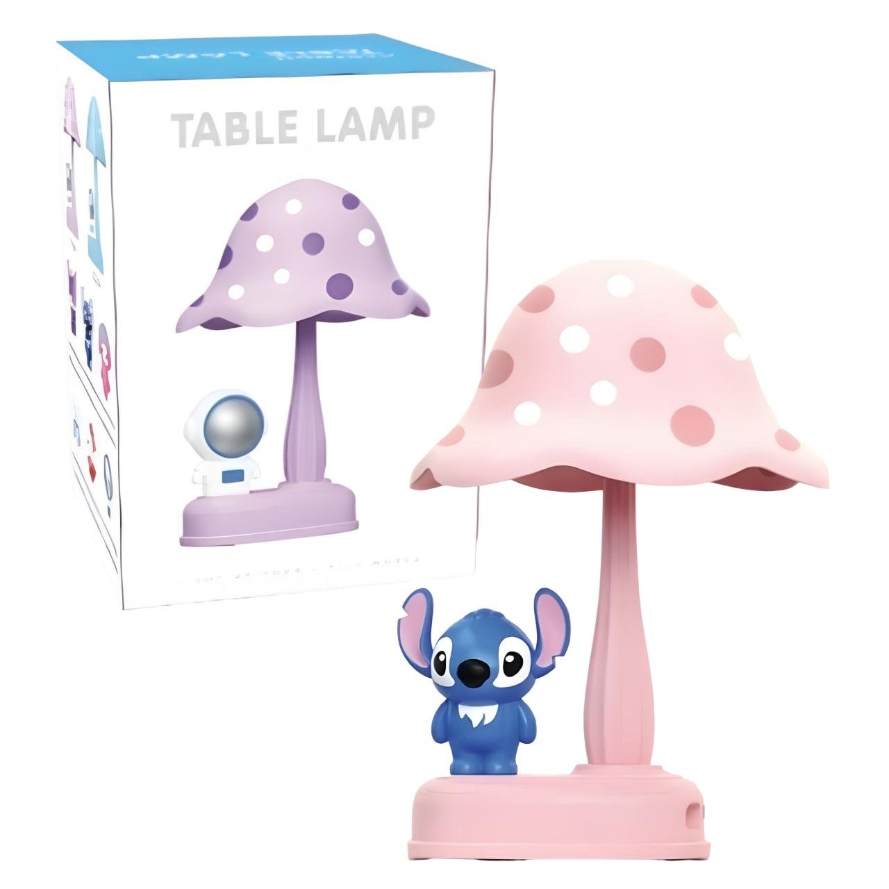 Настільна лампа Стич грибочок Рожевий (339B) - фото 2 Настільна лампа Стич грибочок Рожевий (339B) - фото 2