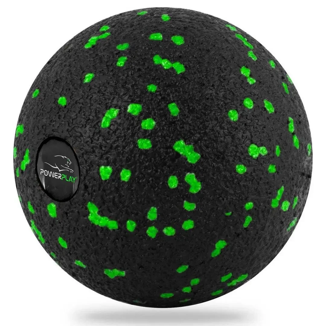 М'яч масажний PowerPlay PP-4350 Epp Massage Ball Чорний/Зелений - фото 1