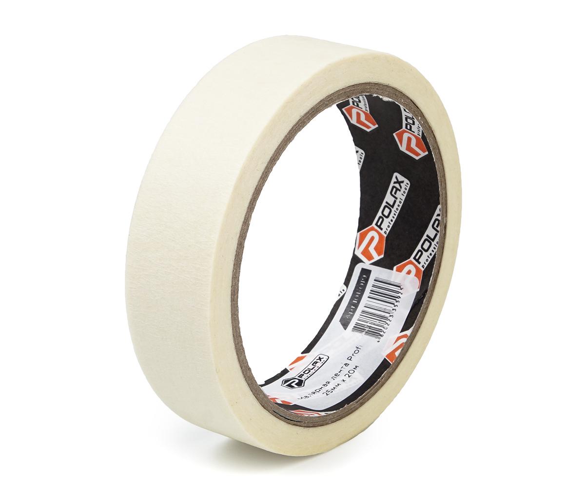 Малярная клейкая лента Polax Profi 25 мм х 20 м White (101-019)