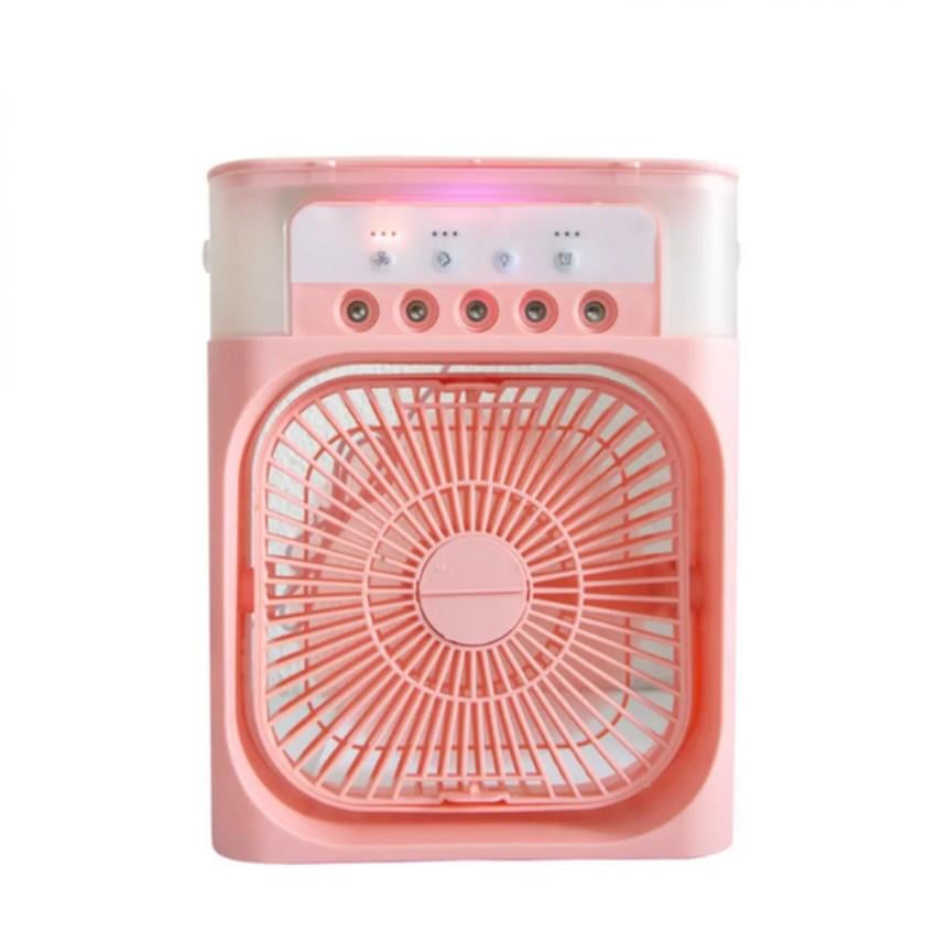 Вентилятор-зволожувач настільний RGB/USB/LED підсвітка Рожевий (MX-00009128pink) - фото 3