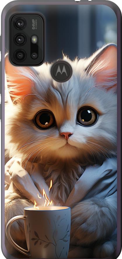 Чехол на Motorola Moto G20 White cat (5646t-2461-42517)