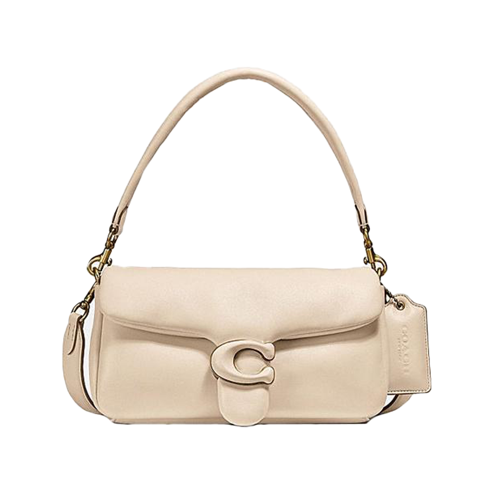 Сумка женская Coach Leather Covered C Closure Pillow Tabby Shoulder Bag 18 Im/Ivory (CH51)