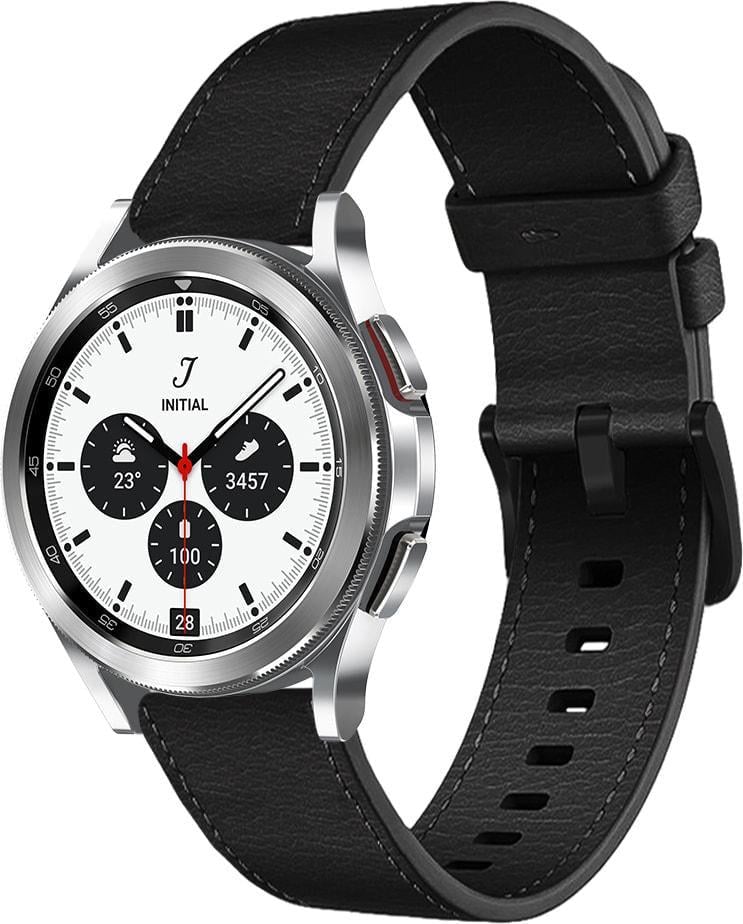 Ремешок кожаный Elfur для Galaxy Watch 4 Classic 42 мм Black (35751-2B)