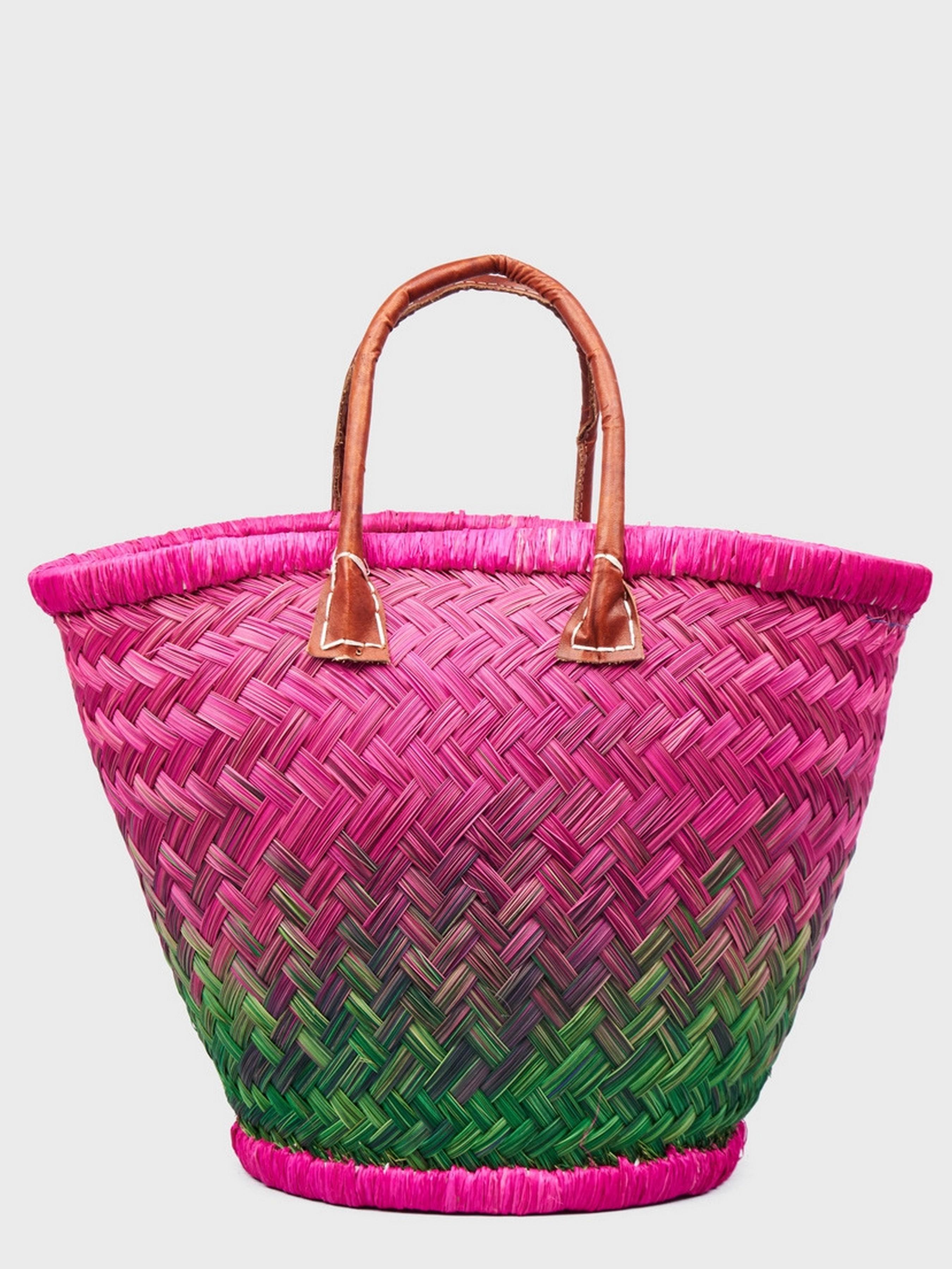 Сумка пляжна LE COMTOUR DE LA PLAGE Aravola Round 599 Рожевий/Зелений