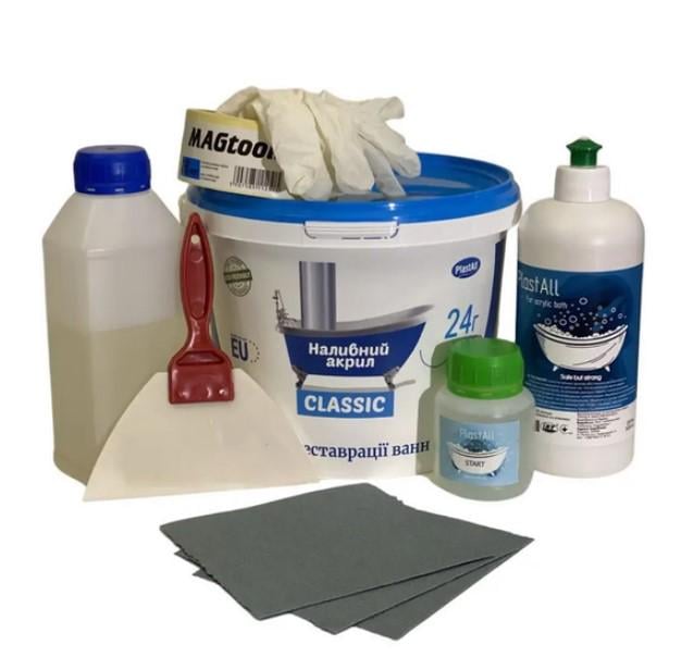 Акрил рідкий  для реставрації ванн Plastall Classic для ванни 1,5 м 3 кг (30584194)