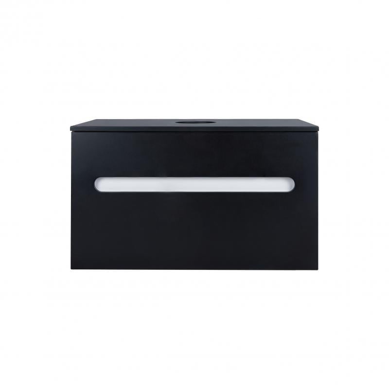 Тумба подвесная Q-tap Virgo со столешницей Black/White (QT1879TPА702BW)