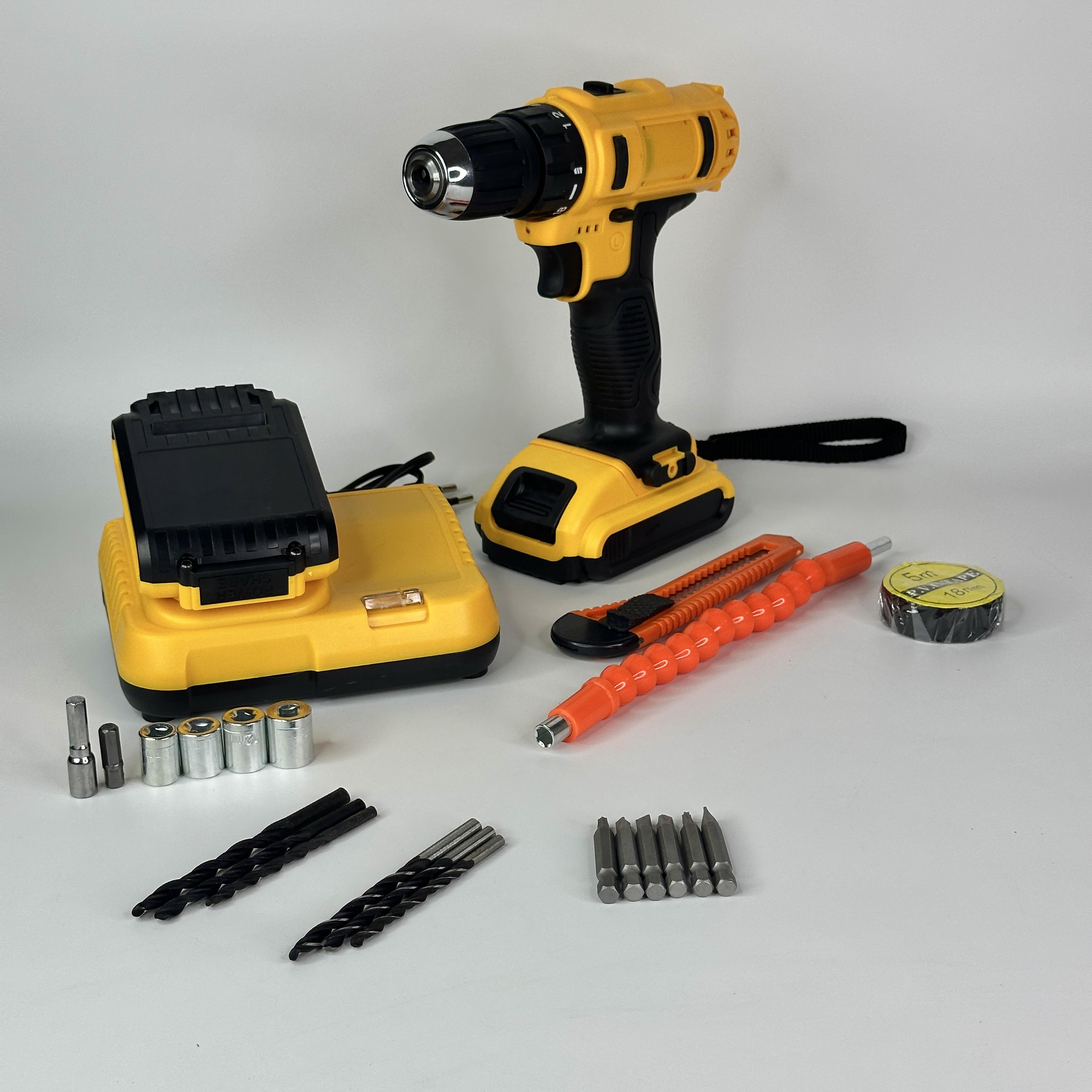 Шуруповерт аккумуляторный безударный с 2 скоростями работы 24V 2 Ah (DW-2306)