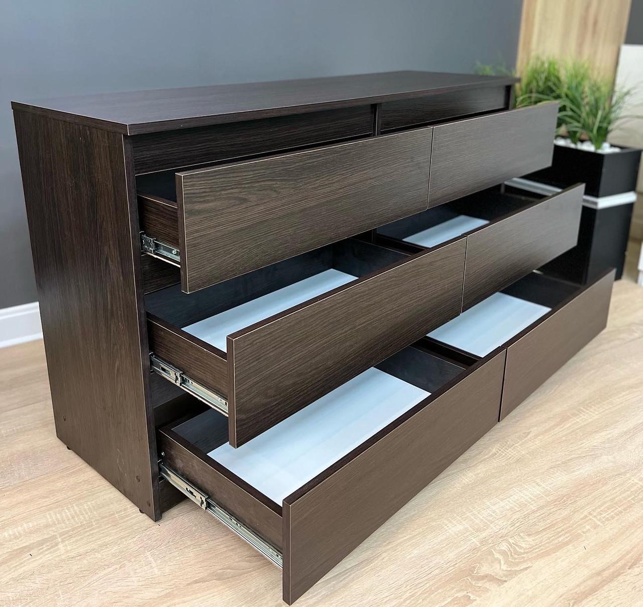 Комод Kvatro 130 на 6 шухляд 1300х750х400 мм Дуб венге магія - фото 6 Комод Kvatro 130 на 6 шухляд 1300х750х400 мм Дуб венге магія - фото 6