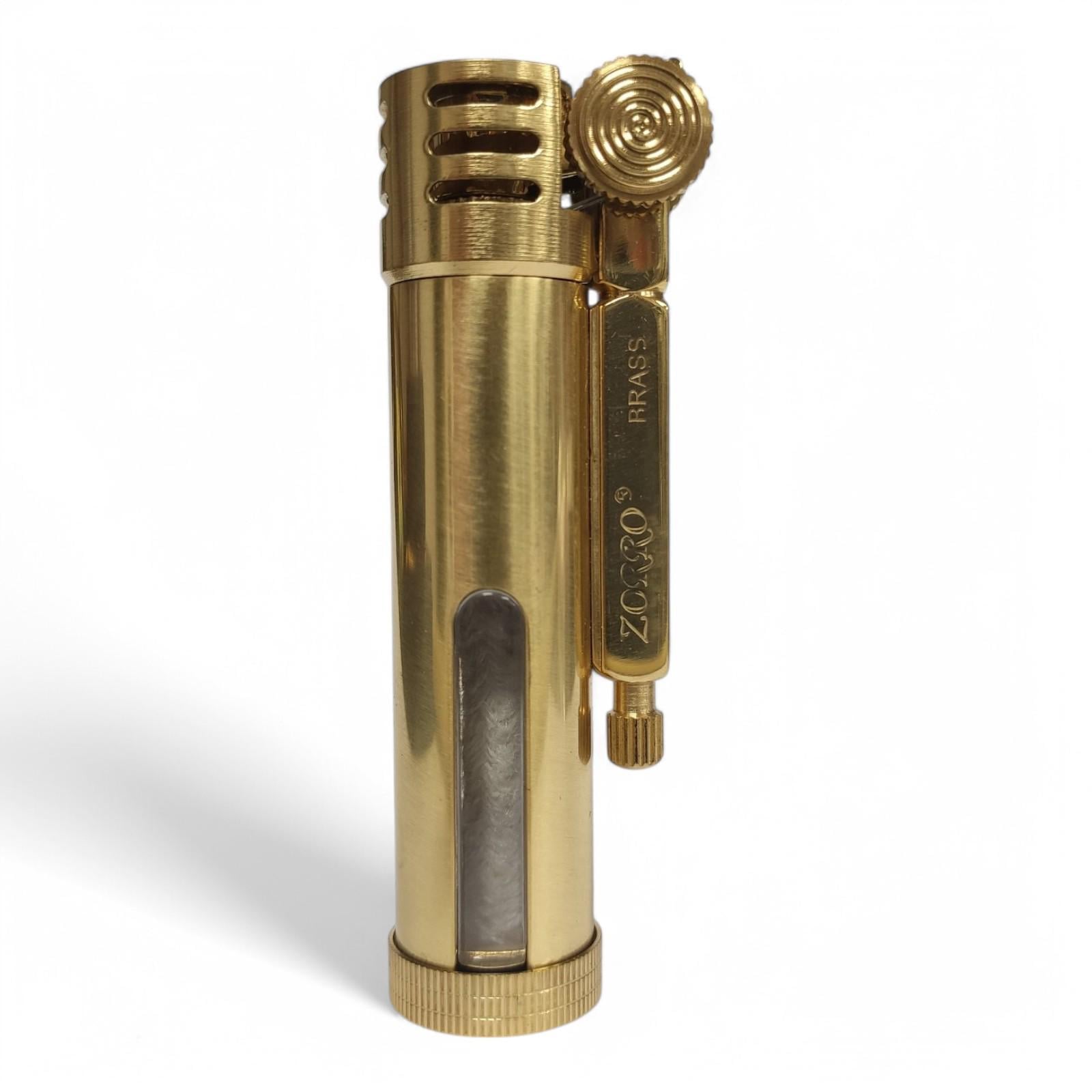 Зажигалка бензиновая ZORRO Vintage Narrow в подарочной упаковке Gold (BS-Z556)