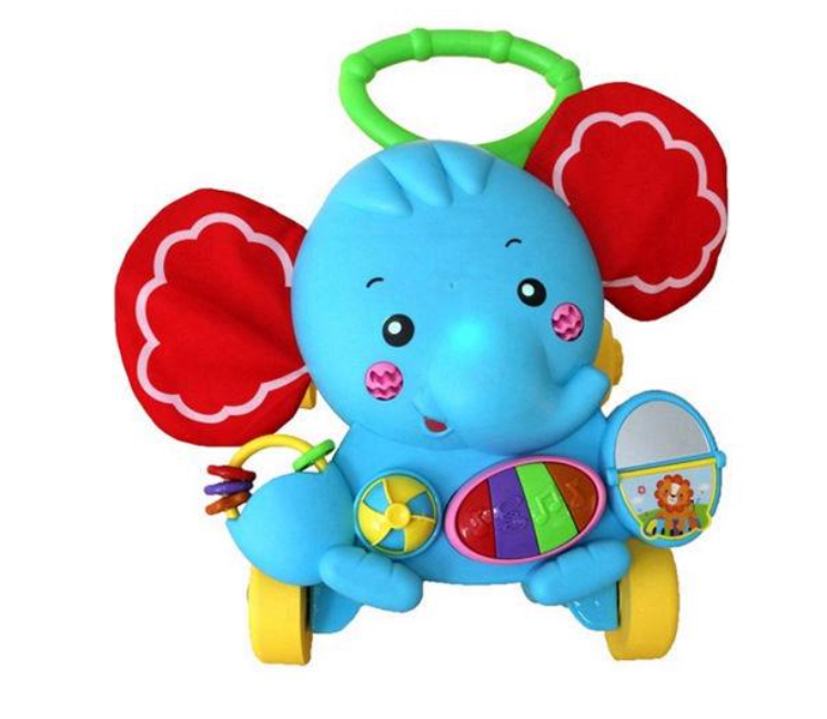 Ходунки детские Bambi Elephant Walker с музыкой и светом 46х39х10 см Сине-красный (S919)