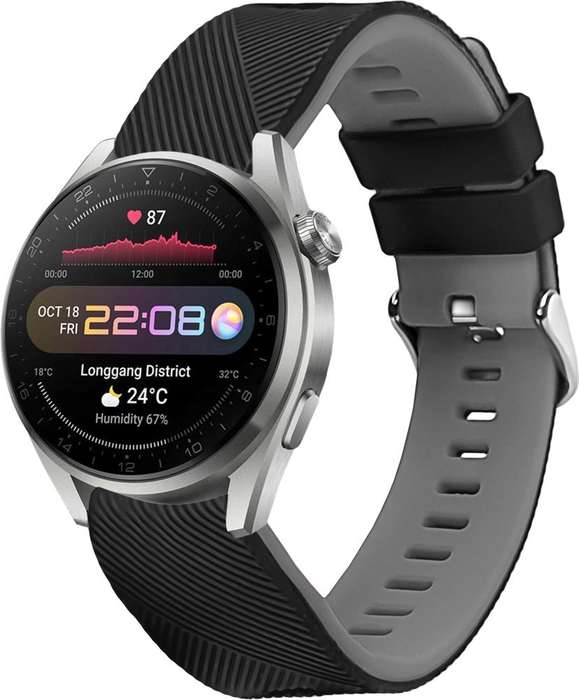 Ремешок Luminic для Huawei Watch 3 Pro Black Grey (26671-53)