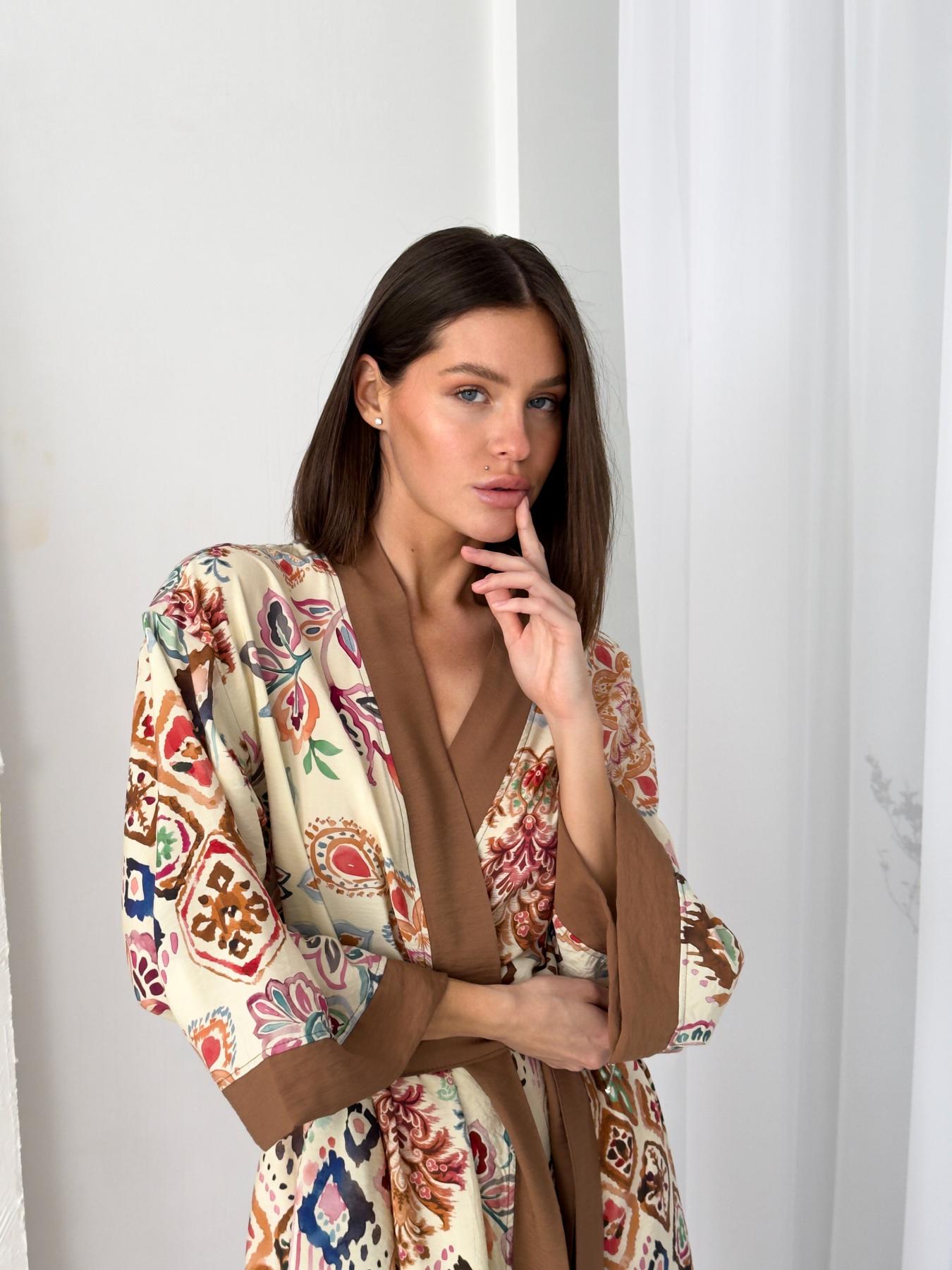 Женский Халат-кимоно длинный COSY Boho Chic S/M Карамель (BC2) - фото 6 Женский Халат-кимоно длинный COSY Boho Chic S/M Карамель (BC2) - фото 6