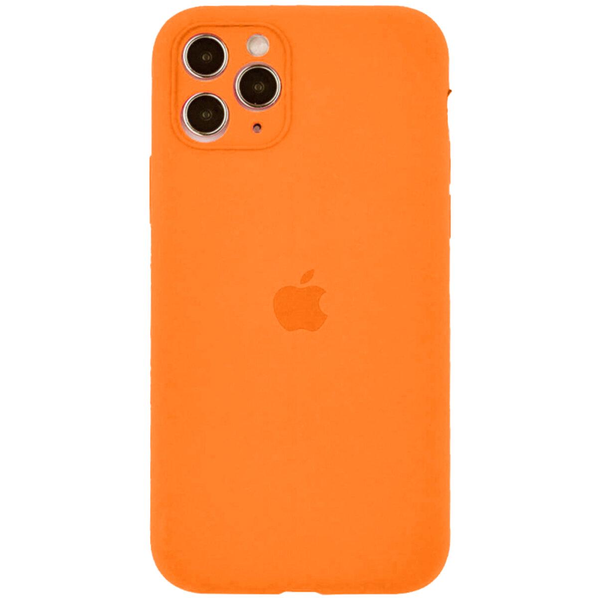 Противоударный чехол для Apple iPhone 12 Pro Silicone Full Case AA Camera Protect / Orange