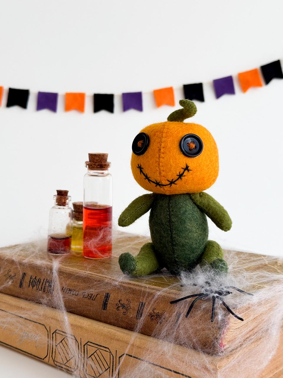 Игрушка фетровая Тыковка 14 см (29528478) - фото 7 Игрушка фетровая Тыковка 14 см (29528478) - фото 7