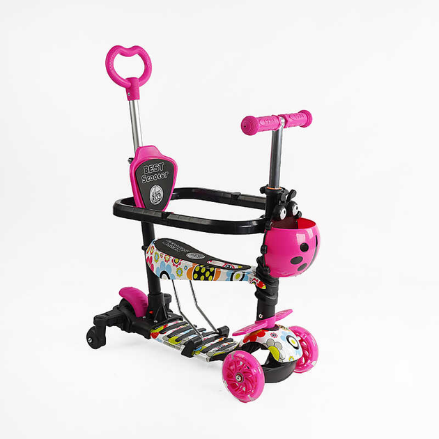 Самокат Best Scooter 5в1 LS-75160/1 защитный бампер/PU колеса со светом/в коробке (25015392)