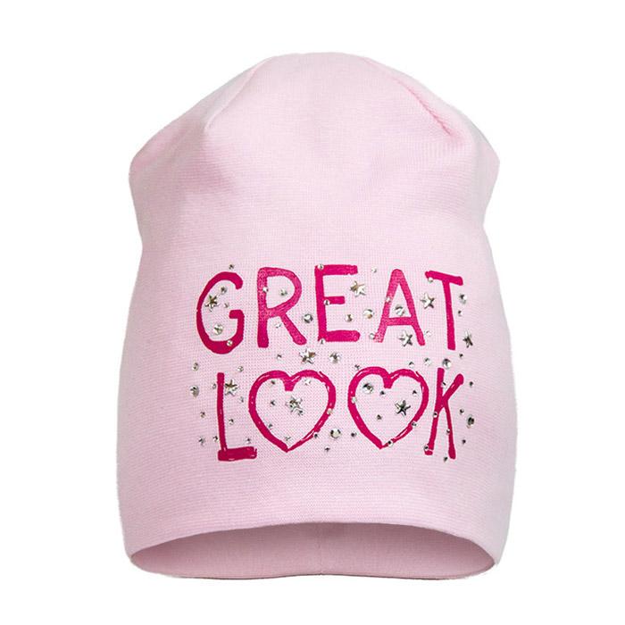 Шапка демисезонная Девид стар р. 46 Розовый (17229)