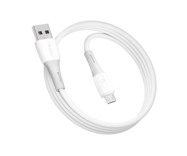 Кабель USB Ridea RC-SI35 Silicone Pro Micro-USB 3A 1 м White