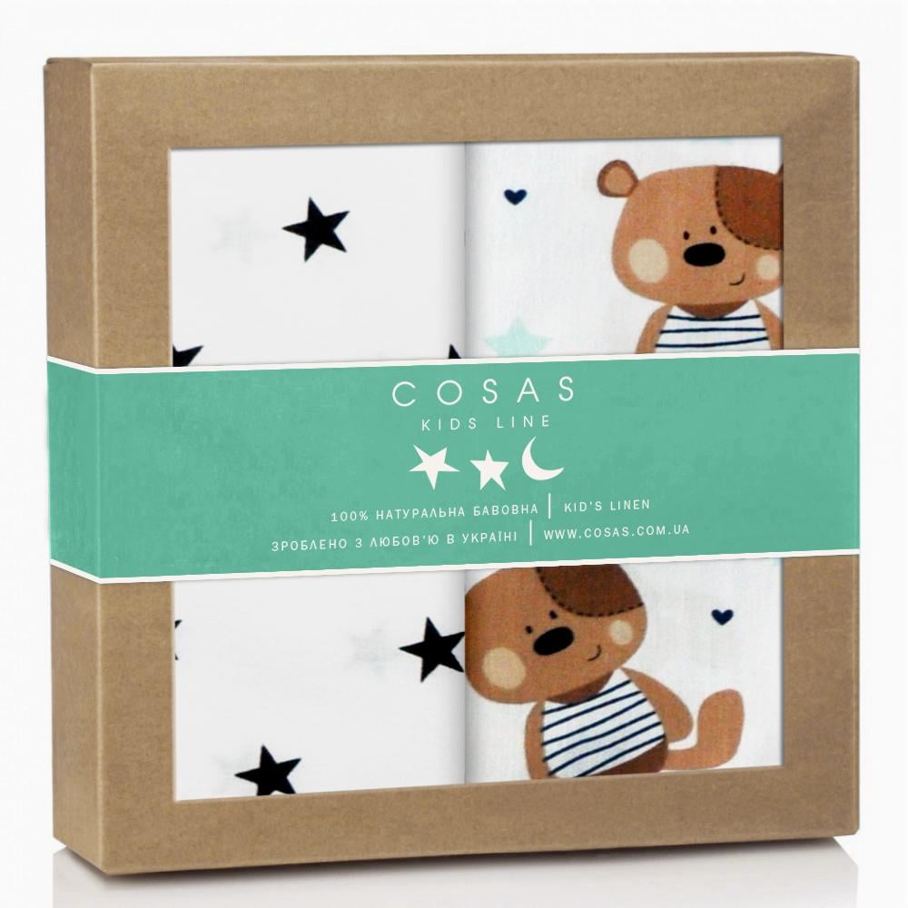 Набір пелюшок Cosas Bear Star 80х100 см 2 шт. (4822054039777)