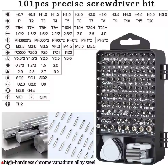 Викрутка з набором магнітних біт 115в1 (2201462389) - фото 7