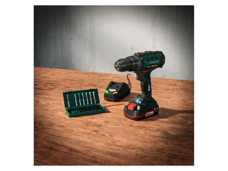 Шуруповерт Parkside PABS 20 E6 20 V з акумулятором/зарядним пристроєм/насадкою/набором свердел (11485962) - фото 2