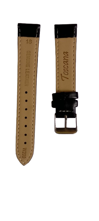 Ремешок для часов кожаный Strap гладкий 18 мм Черный (3619) - фото 2 Ремешок для часов кожаный Strap гладкий 18 мм Черный (3619) - фото 2