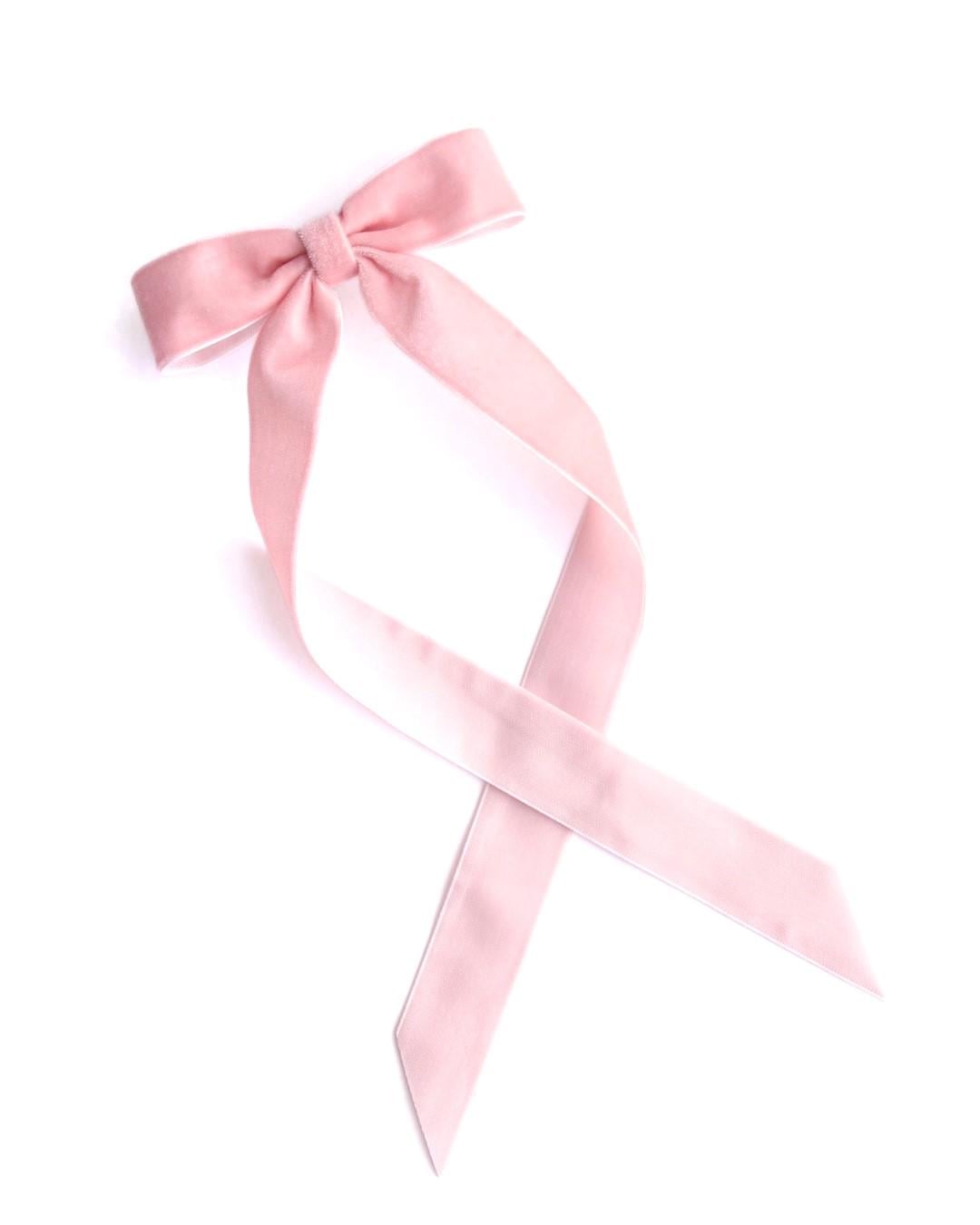 Заколка бант для волос BEROZE Muse Rose бархат 10x28 см Розовый