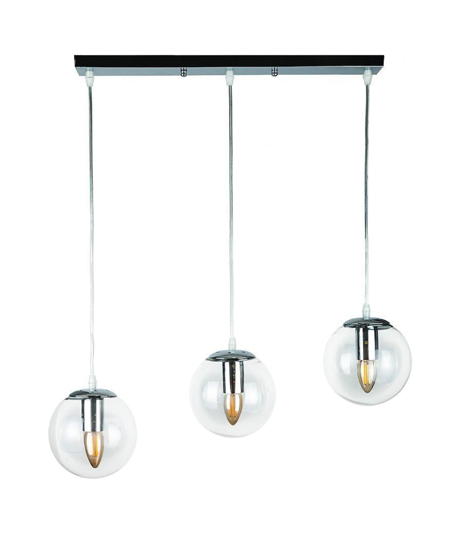 Підвісний світильник 756PR150F-3 CR+CL 500 Прозорий/Хром